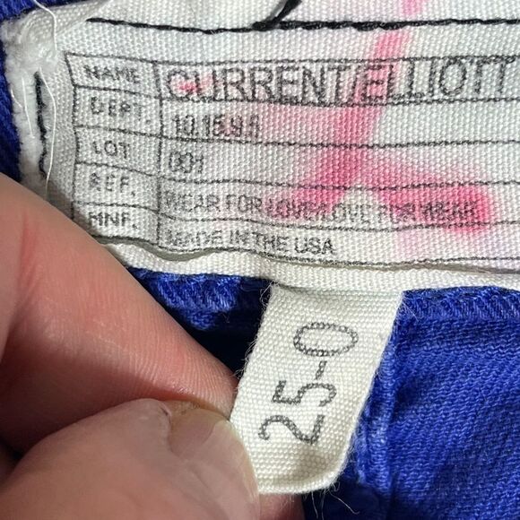 Current/Elliott Royal Blue Skinny Crop Jeans Sz 25 - Picture 4 of 7